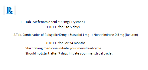 Prescription no 1 for endometriosis